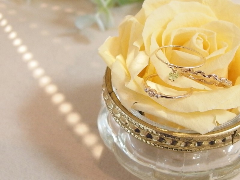 K10ﾍﾟﾘﾄﾞｯﾄ　　K10YGリングK18イニシャル