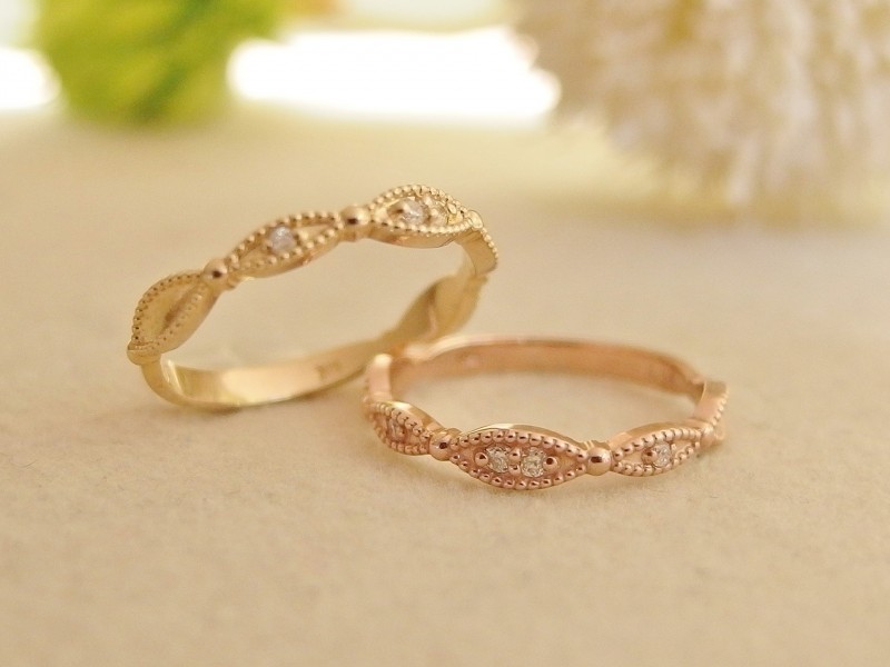 ①K10YG 0.04ct　　￥25.000