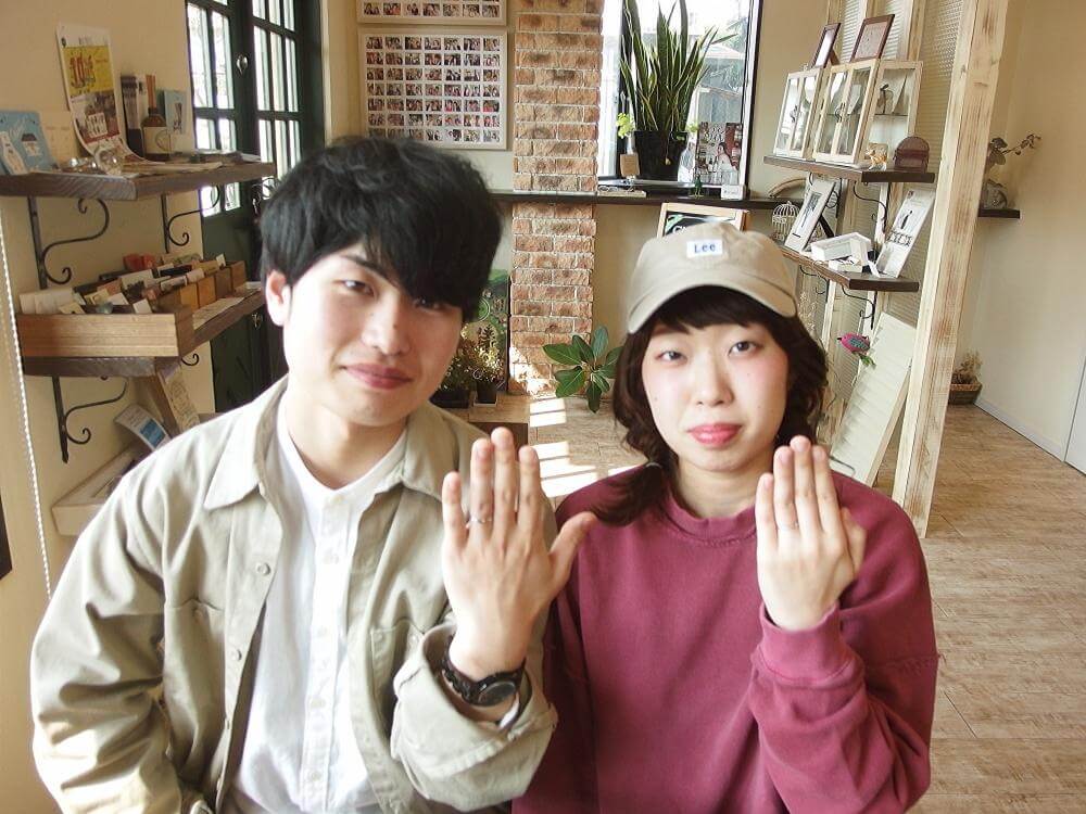 広島県廿日市市の川口様ご夫妻（結婚指輪ご購入）