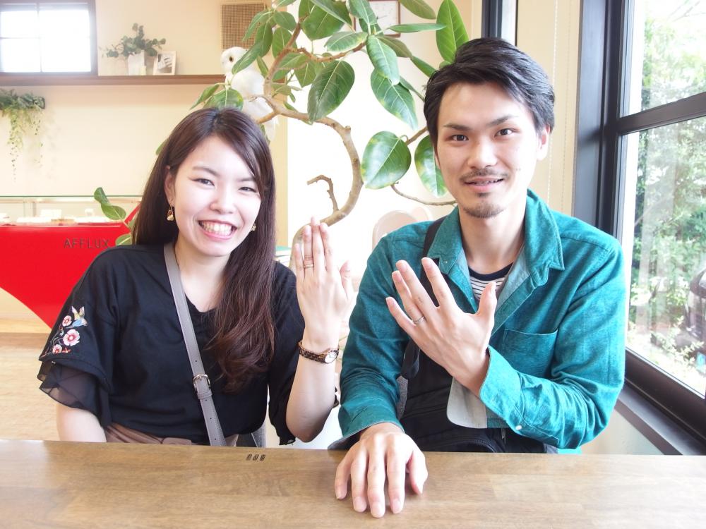 福山市引野町の崎新谷様ご夫妻（結婚指輪ご購入）