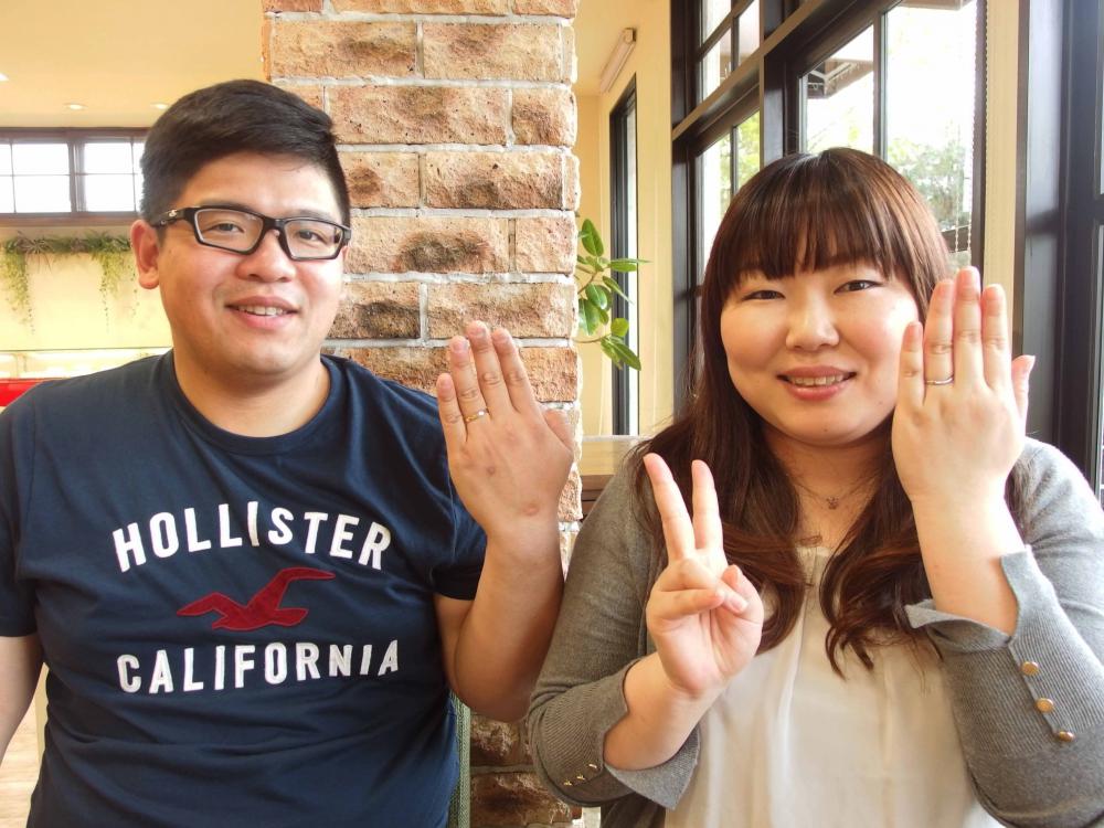 広島市の桑本様ご夫妻(結婚指輪ご購入)