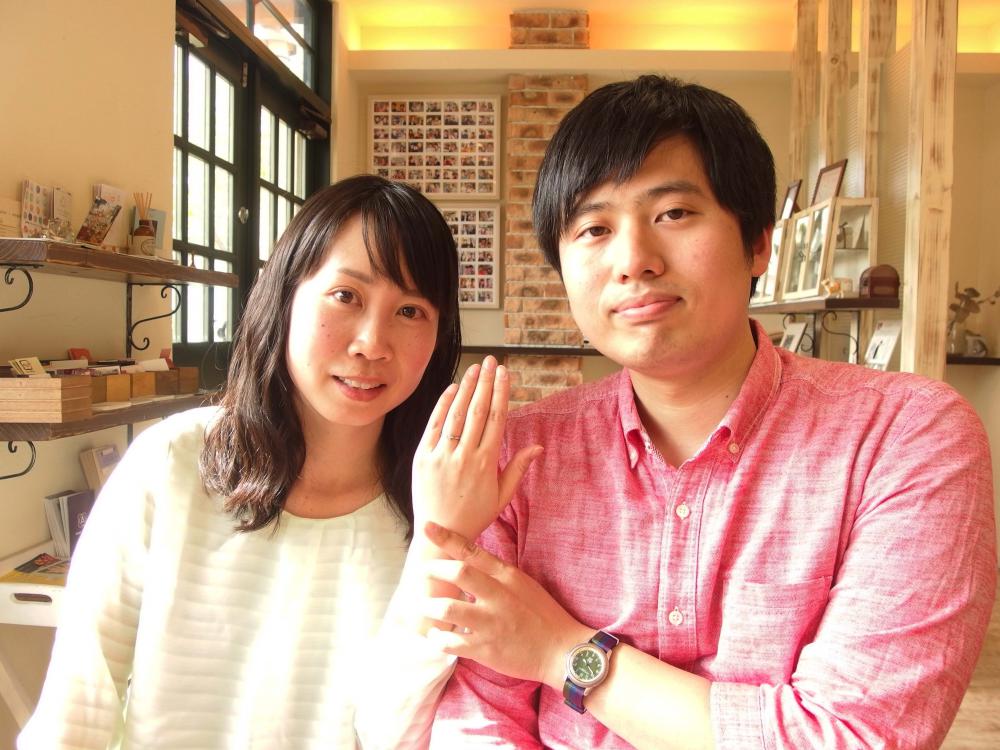 福山市手城町の田辺さまご夫妻（婚約指輪をご購入）