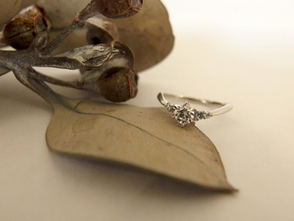 エルドーオリジナルVラインの3本セット（結婚指輪/婚約指輪）『メリア】