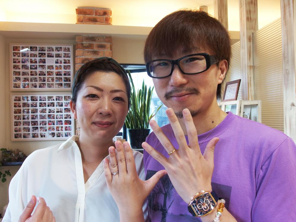 福山市東深津の松尾様ご夫妻（3本セットでミルエタニティーご購入）