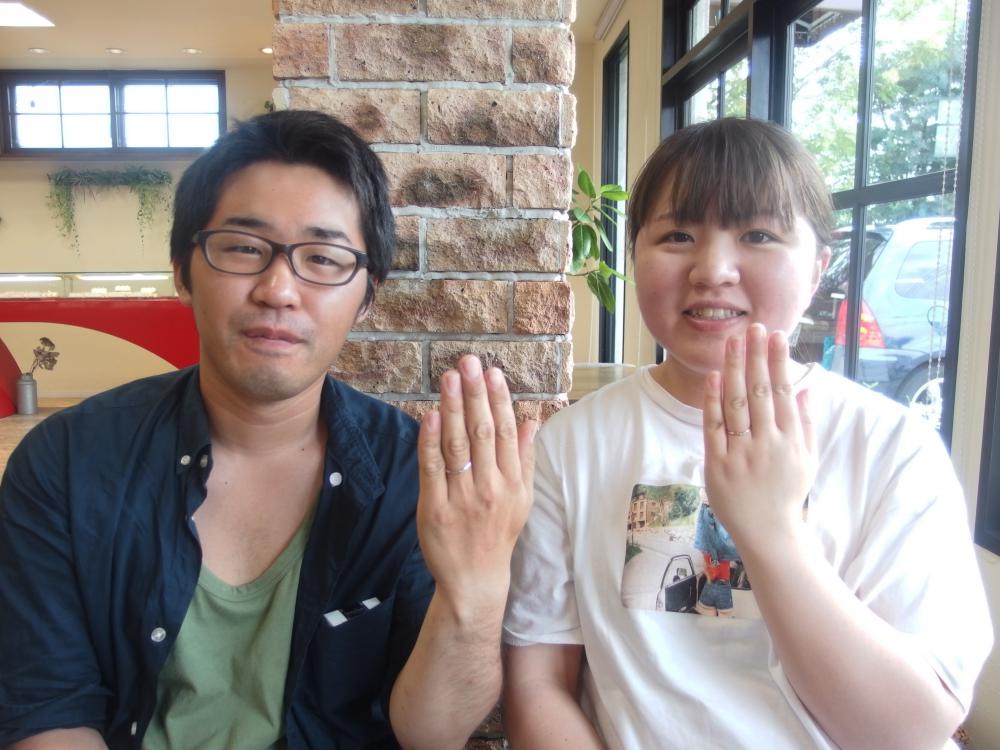 福山市駅家町の藤井様ご夫妻（結婚指輪ご購入）