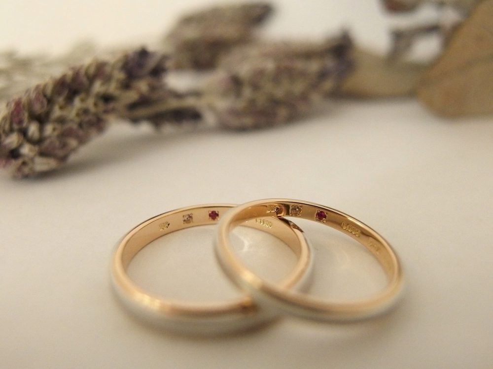 誕生石2石入れれるエルドーセレクトブランド『ルノア』のマリッジリング