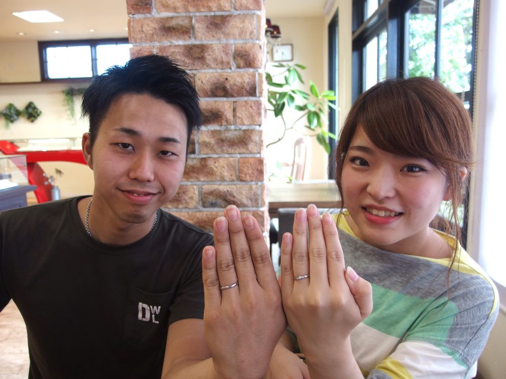 福山市引野町の善浪さまご夫妻、マリッジリングご購入