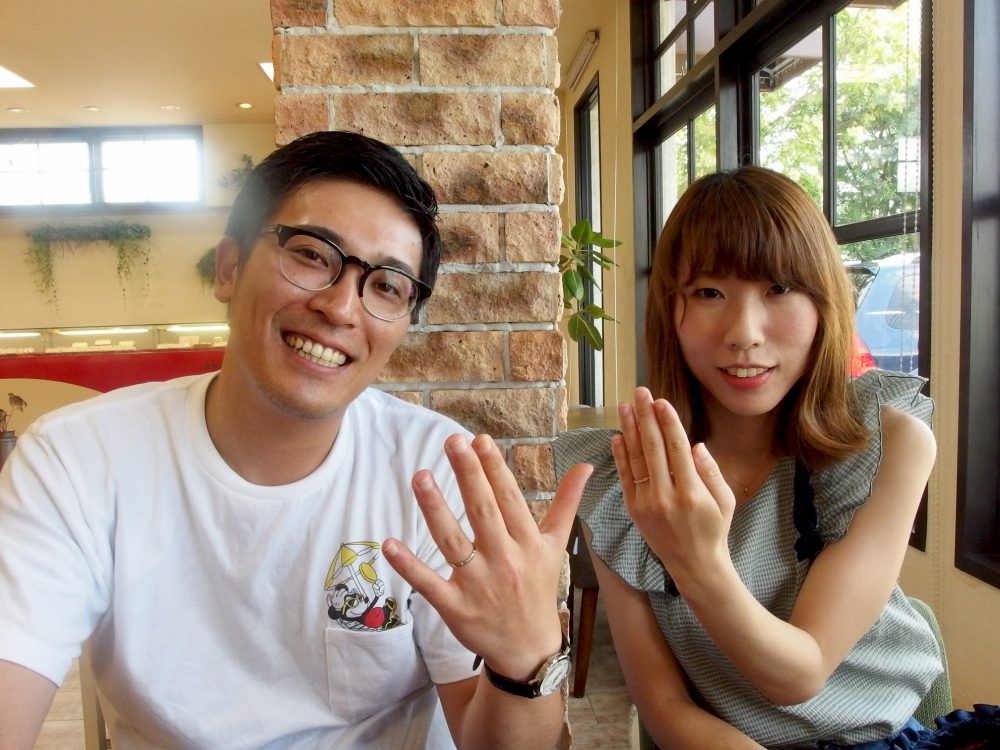 岡山県倉敷市の斉藤様ご夫妻（マリッジリングご購入）