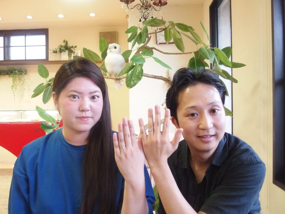 福山市曙町の松浦様『マリッジリングノクル・マリエマリ』購入