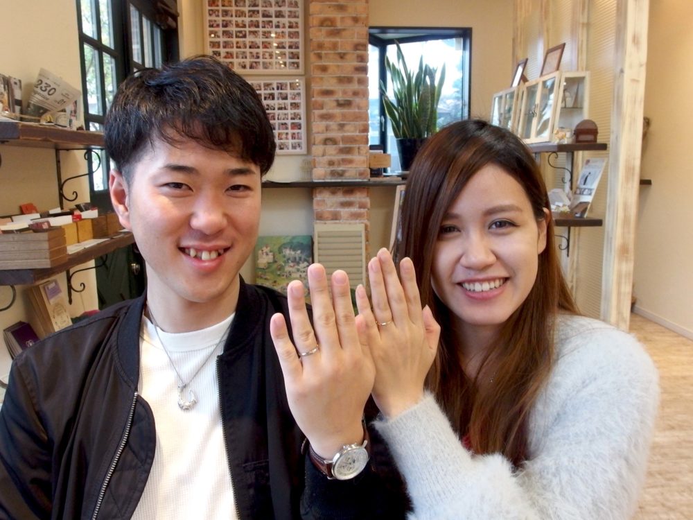 福山市引野町の近藤様ご夫妻（結婚指輪ご購入）