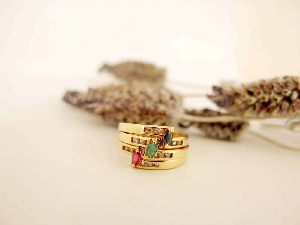 3連の指輪からできたお孫さんへのプレゼント