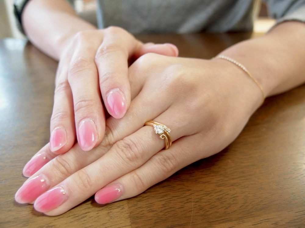 福山市沖野上町の岩坪様ご夫妻（3本セットリングご購入）