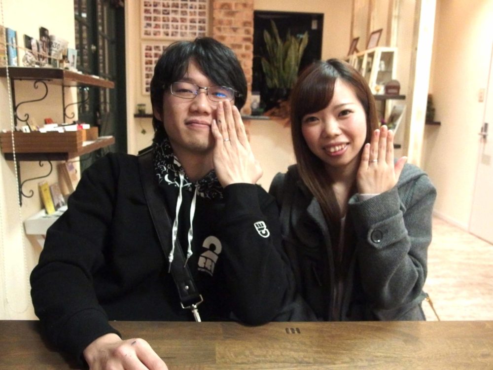 福山市曙町の小西様ご夫妻（結婚指輪ご購入）