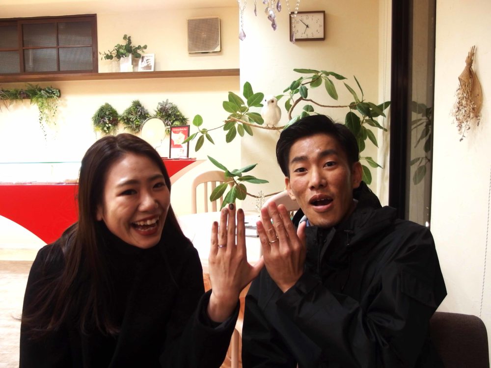 福山市西町の福島様ご夫妻(結婚指輪をご購入)