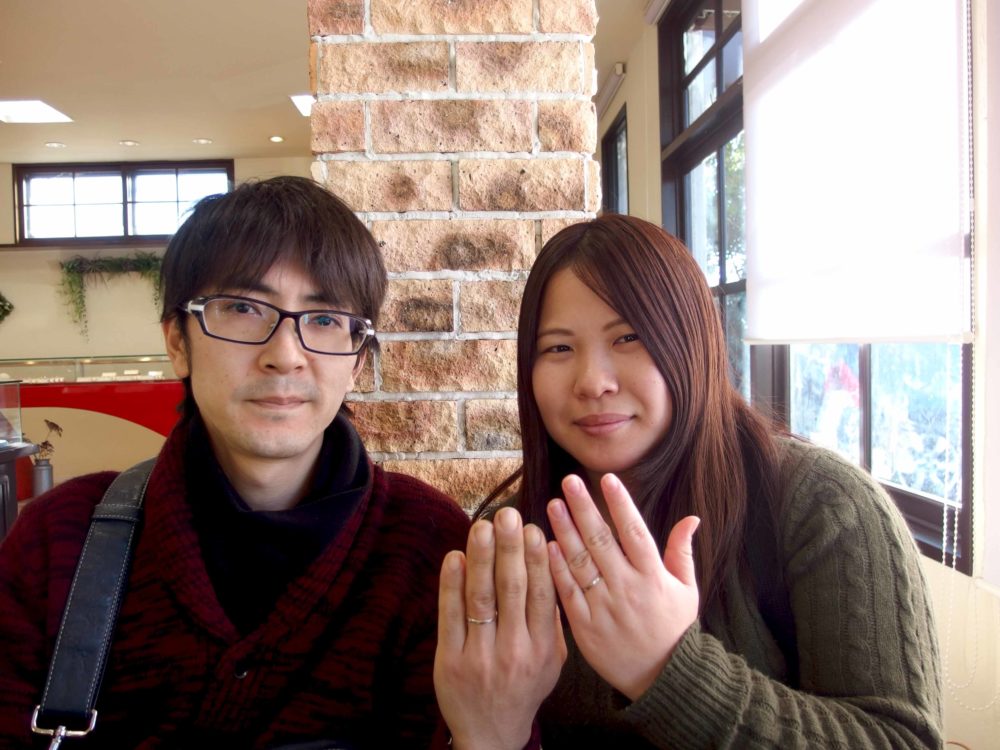福山市南手城町の大槻様ご夫妻(マリッジリングをご購入)