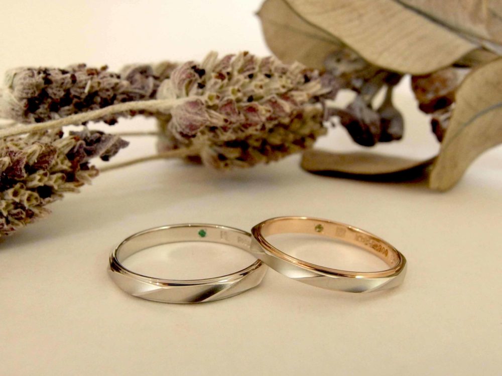 エルドーセレクトブランドのマリッジリング「ユキコハナイ」