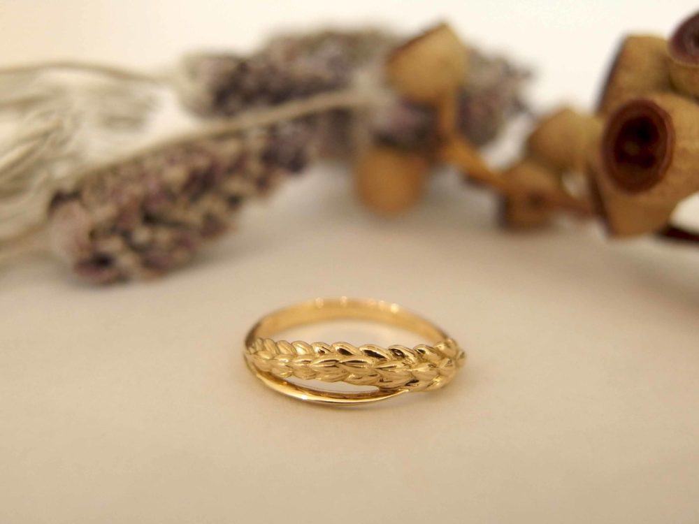 稲穂のフルオーダーの婚約指輪