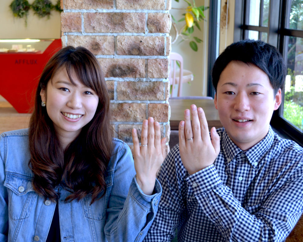 福山市山手町の宮地様ご夫妻「結婚指輪をご購入」