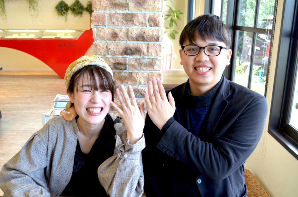 福山市沖野上町の川村様ご夫妻(マリッジリングをご購入)