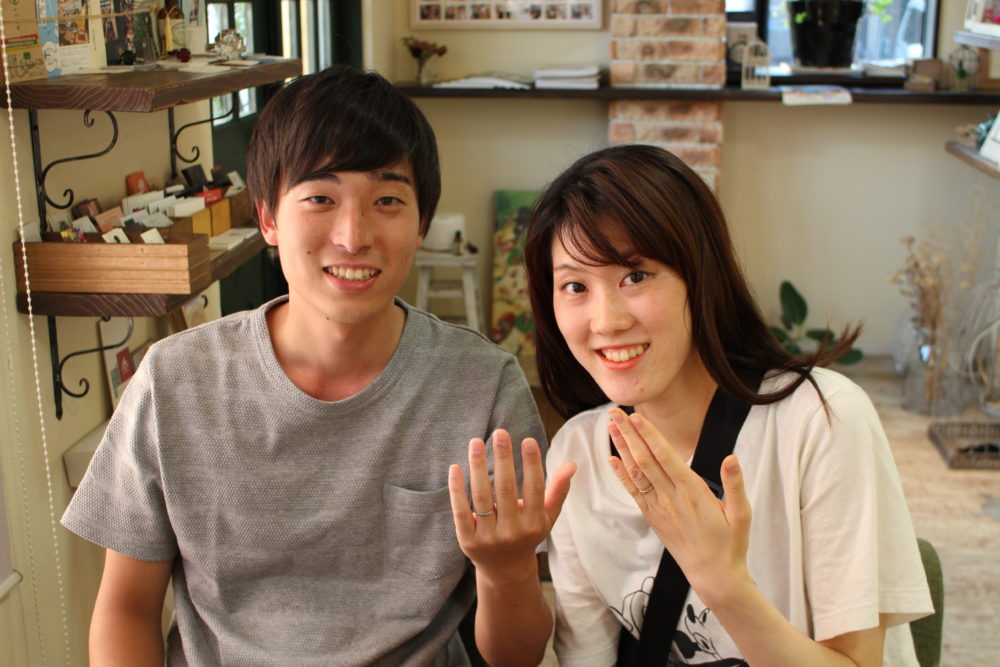 福山市手城町の平本様ご夫妻(マリッジリングをご購入)