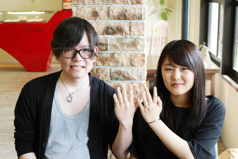 福山市本庄町の牧嶋様ご夫妻(結婚指輪をご購入)