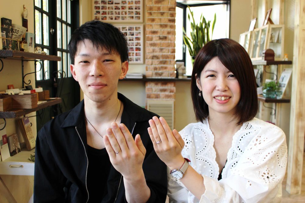 福山市伊勢丘の三宅様ご夫妻(マリッジリングをご購入)