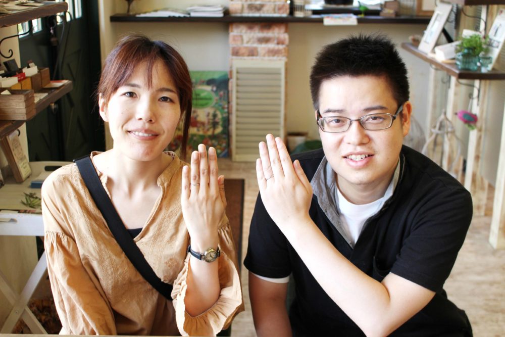 福山市手城町の松浦様ご夫妻(結婚指輪をご購入)