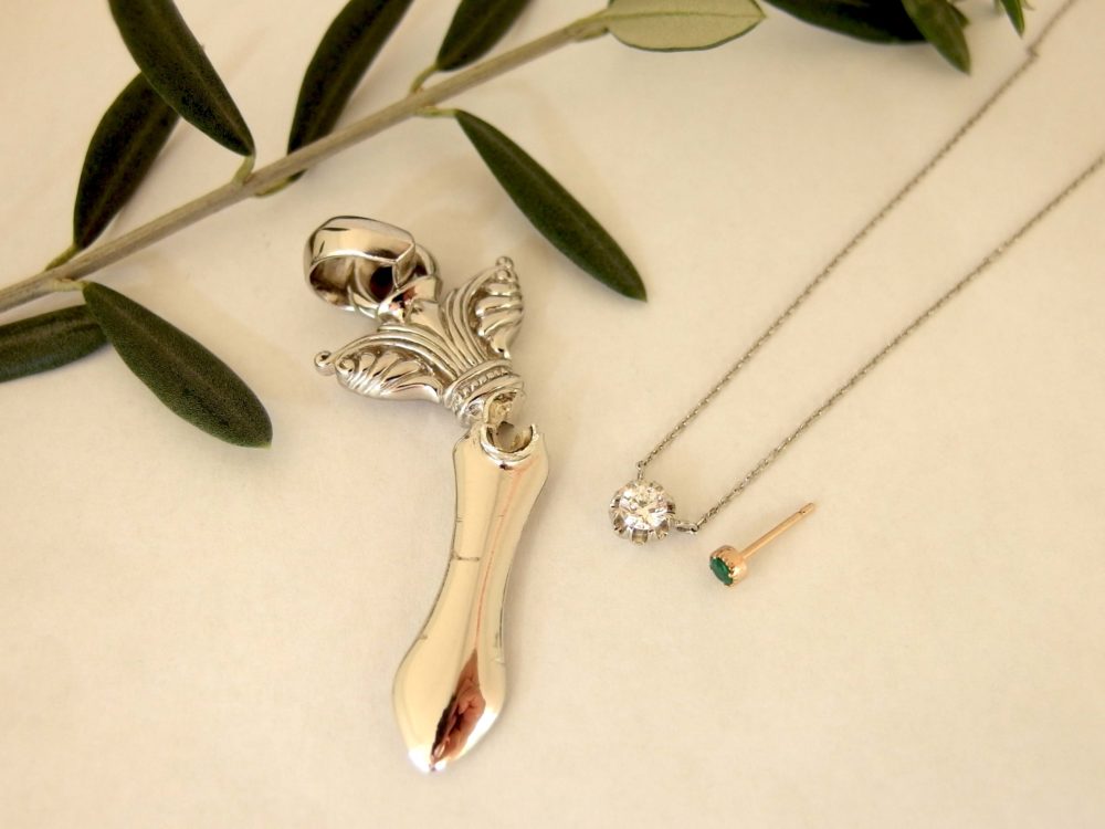 ダイヤモンドプラチナネックレスにリフォーム