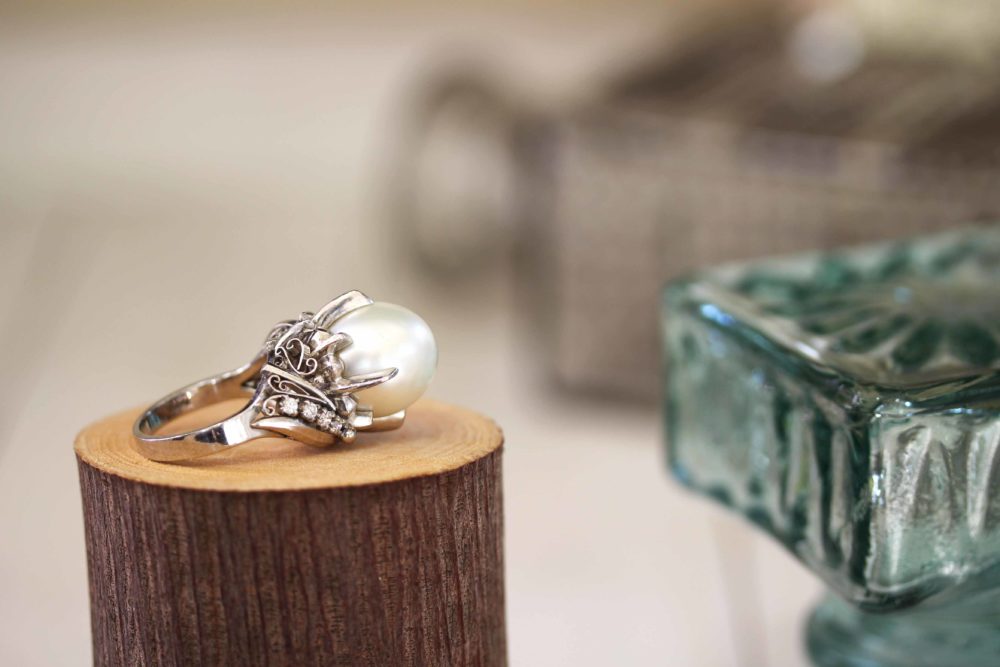 おばあちゃんのパールの指輪をリフォーム