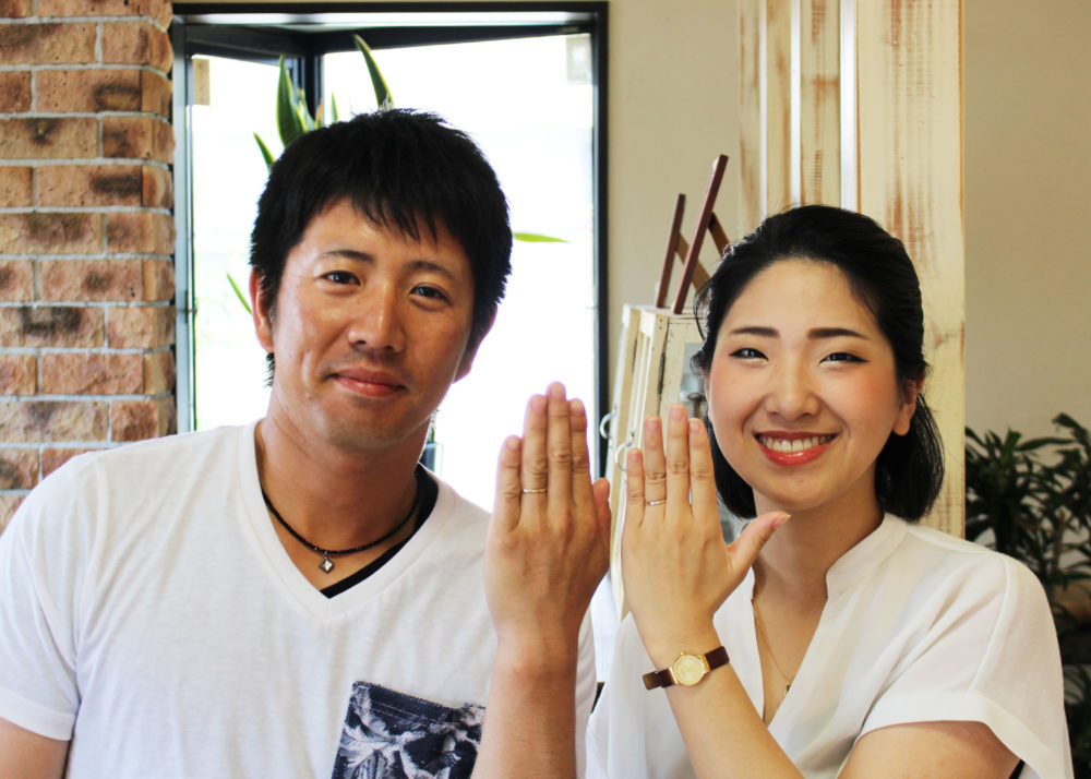 福山市南蔵王町の小林様ご夫妻(マリッジリングをご購入)