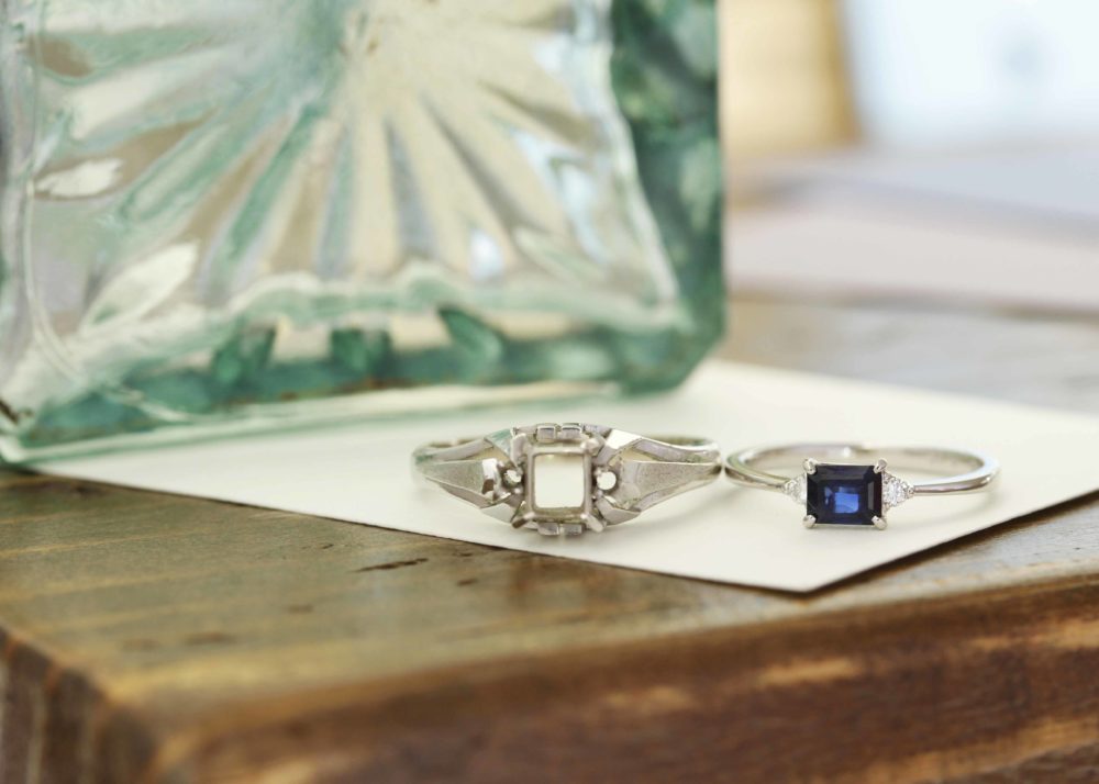 祖母からの指輪が華奢な指輪に