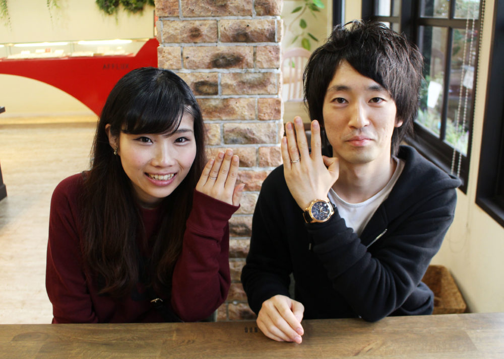 福山市駅家町の平田様(マリッジリングをご購入)