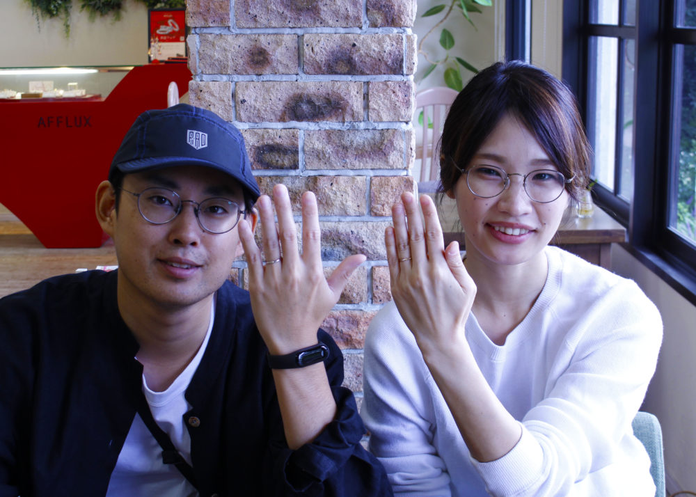 福山市水呑町の藤村様ご夫妻(結婚指輪をご購入)