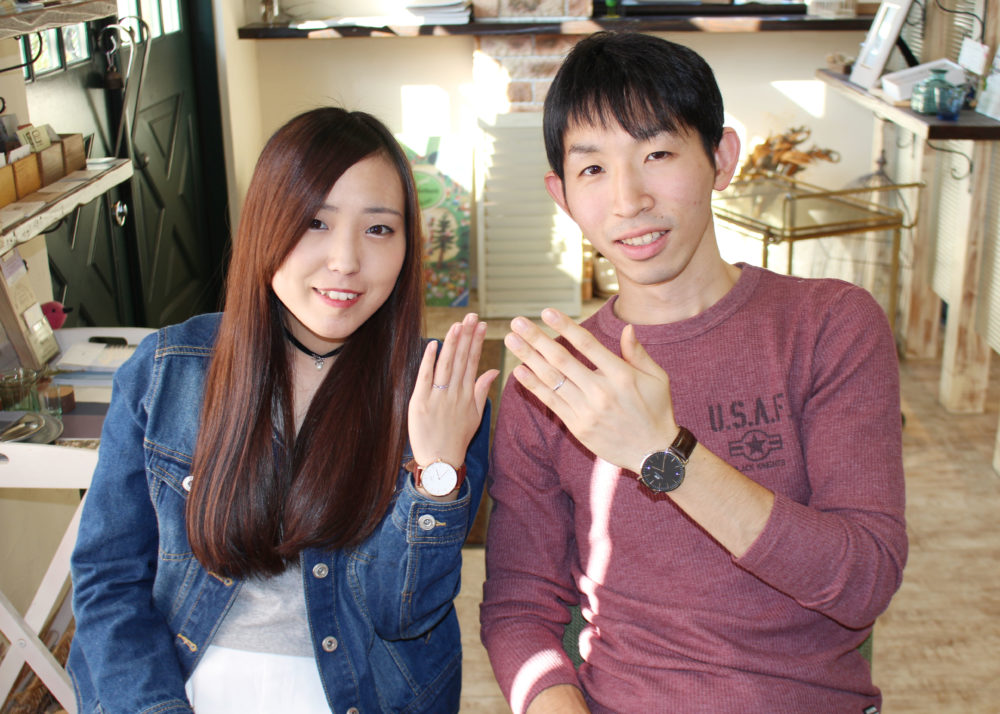 福山市御幸町の木村様ご夫妻(結婚指輪をご購入)