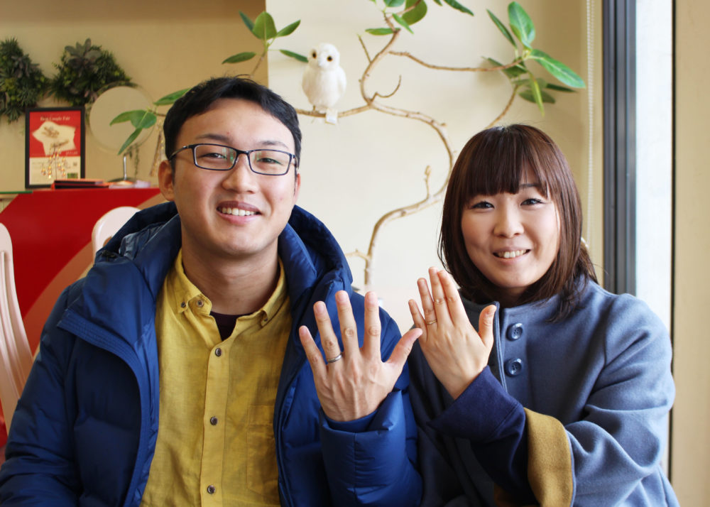 福山市大門町の佐々木様ご夫妻(マリッジリングをご購入)