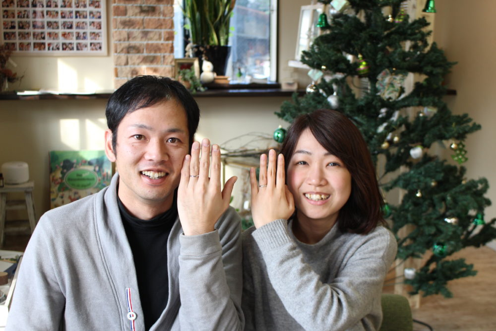 福山市千田町の瀧口様ご夫妻(結婚指輪をご購入)