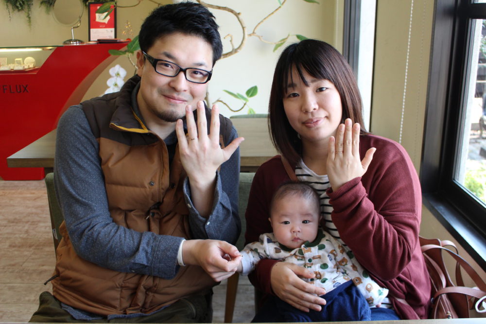 福山市坪生町の柴田様ご夫妻(結婚指輪をご購入)