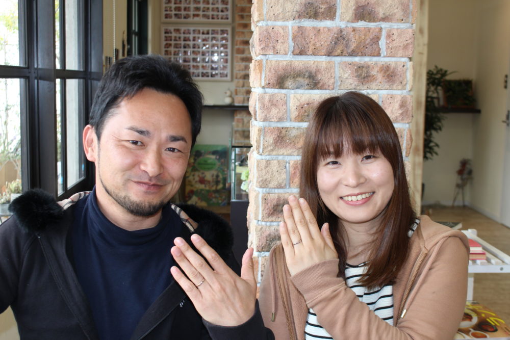 福山市加茂町の瀧本様ご夫妻(マリッジリングをご購入)