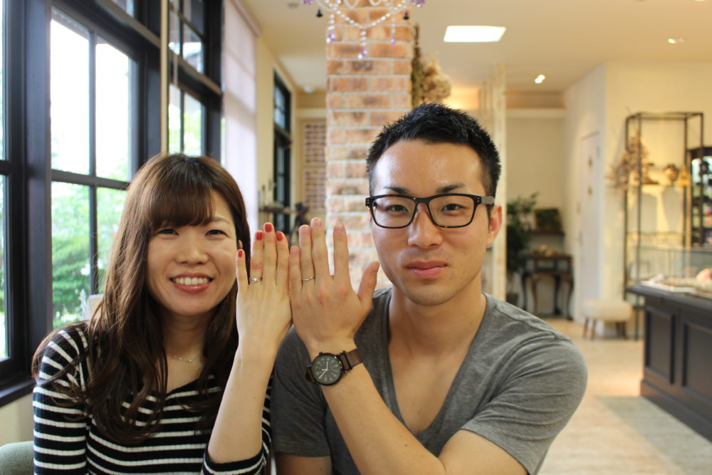 福山市瀬戸町の佐々木様ご夫妻(結婚指輪をご購入)