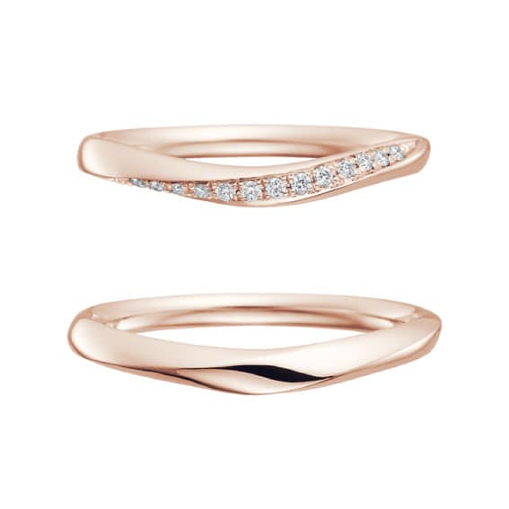 ピンクゴールドリング