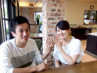 福山市駅家の大久保様ご夫妻（3本セットリングご購入）