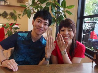 岡山市の砂原ご夫妻（マリッジリングご購入）