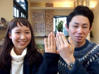 福山市新市町の奥村様ご夫妻(マリッジリングをご購入)