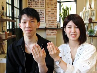 福山市伊勢丘の三宅様ご夫妻(マリッジリングをご購入)
