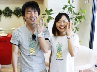 福山市駅家町の藤本様ご夫妻(結婚指輪をご購入)