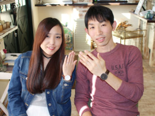 福山市御幸町の木村様ご夫妻(結婚指輪をご購入)