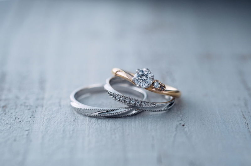 
ストレートシンプルで斜めにミルが入った3本セットのエドーオリジナルブランド『メリア／melia』