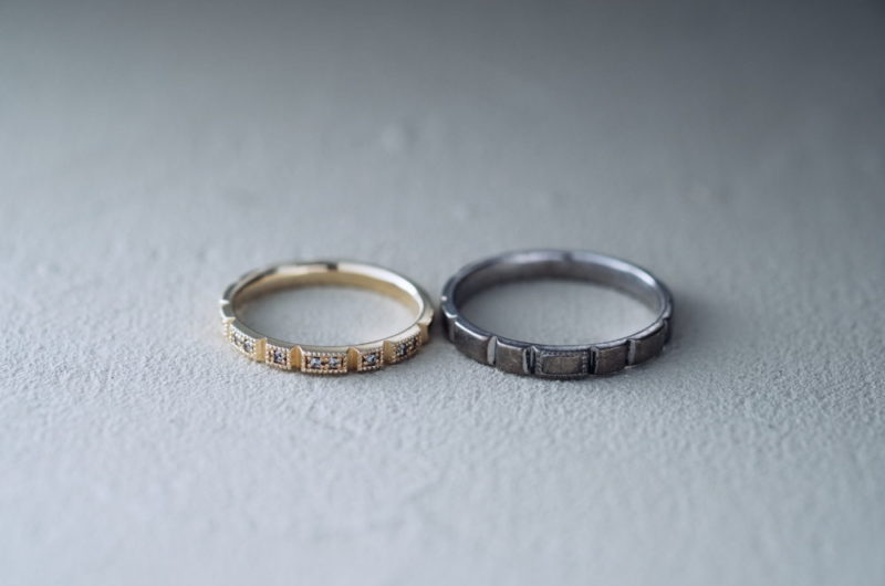 
バケットの形にミル打ちの入ってるエルドーオリジナルマリッジ『ル・ミュージック／Le musique』