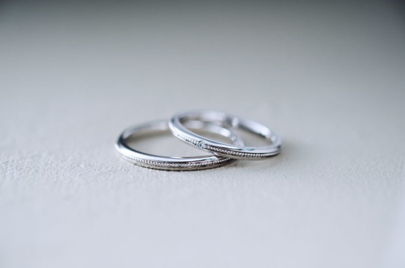 
センターにミル打ちのあるエルドーオリジナルマリッジ『ル・ミュージック／Le musique』