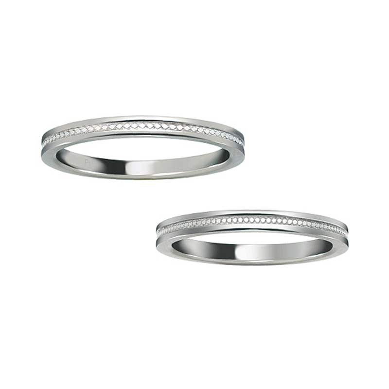 
ひし形、ラウンド模様のミル打ちデザインのエルドーセレクトブランドミルエタニティー／Mil Eternity『Argyle_Round』